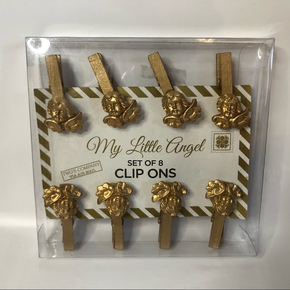 My Little Angel Gold Mini Clothespins Clip Ons